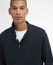 Load image into Gallery viewer, Barbour - Pima Cotton Long Sleeve Knitted Polo Shirt, Navy