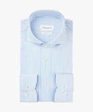 Load image into Gallery viewer, Profuomo - Japanese Knitted Cutaway SF Shirt, Blue Striped