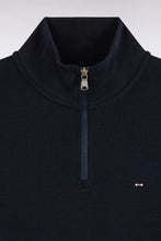 Load image into Gallery viewer, Eden Park - Cotton Fleece Trucker Neck Quarter-Zip Sweatshirt, Navy
