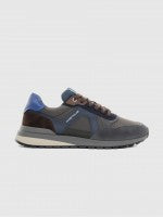 Load image into Gallery viewer, Ambitious - Teddy Panel Sneaker, Grey/Navy, Trent