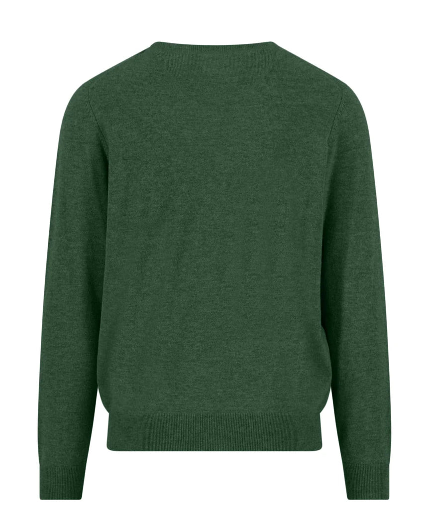 Fynch-Hatton - Merino Cashmere, Crew Neck, Dark Leaf