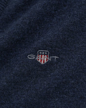 Load image into Gallery viewer, Gant - Superfine Lambswool V-Neck, Dark Navy Melange (S & L Only)