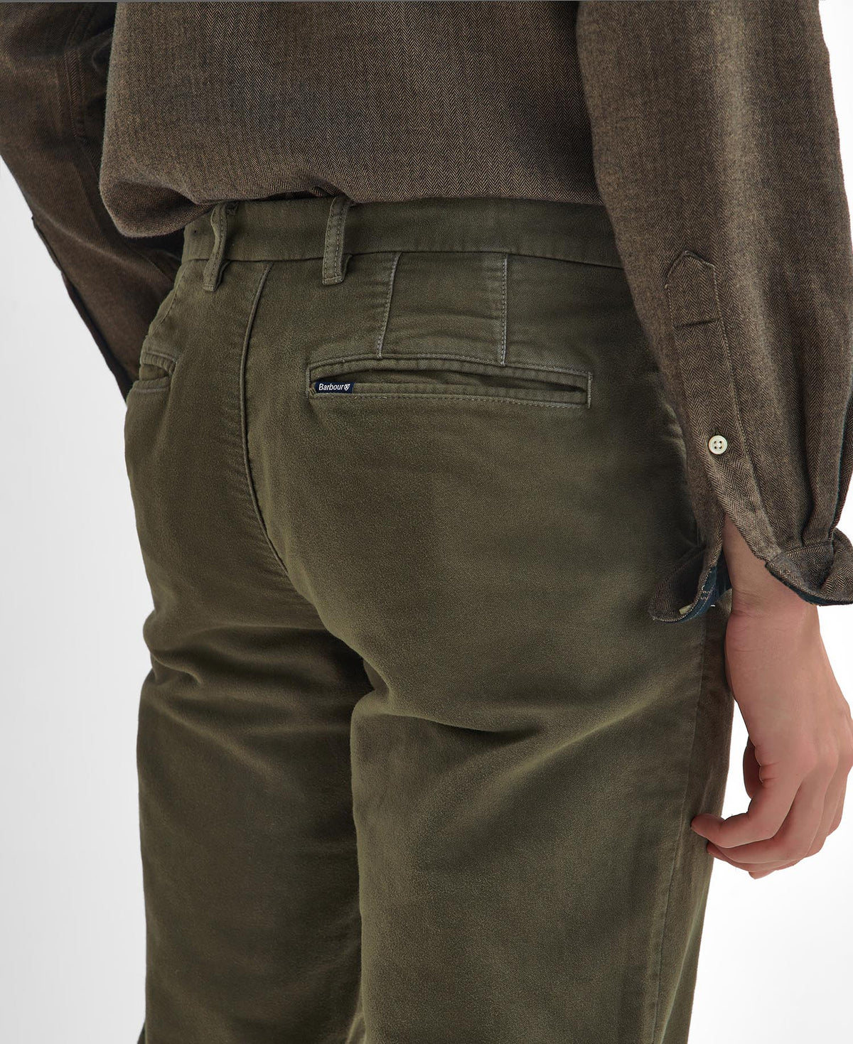 Barbour - Moleskin Tailored Trouser, Dark Olive
