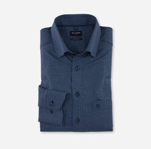 Load image into Gallery viewer, OLYMP - Luxor Modern Fit, Under Button Down, Cheque Blue