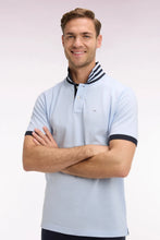 Load image into Gallery viewer, Eden Park - Cotton Contrast Collar Polo Shirt Slim, Light Blue