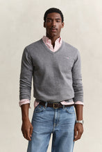 Load image into Gallery viewer, GANT - Classic Cotton V-Neck, Dark Grey Melange