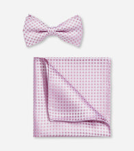 Load image into Gallery viewer, Olymp- Bow Tie/ Pocket Square Silk Pokadot Set, Mauve
