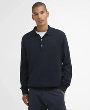 Load image into Gallery viewer, Barbour - Pima Cotton Long Sleeve Knitted Polo Shirt, Navy