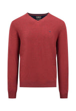 Load image into Gallery viewer, Fynch Hatton - V-Neck Sweater, Ruby Red