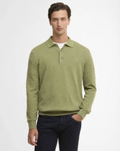 Load image into Gallery viewer, Barbour - Pima Cotton Long Sleeve Knitted Polo Shirt, Laurel Green