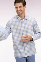 Load image into Gallery viewer, Eden Park - Checkered Straight-Cut Shirt, Light Blue