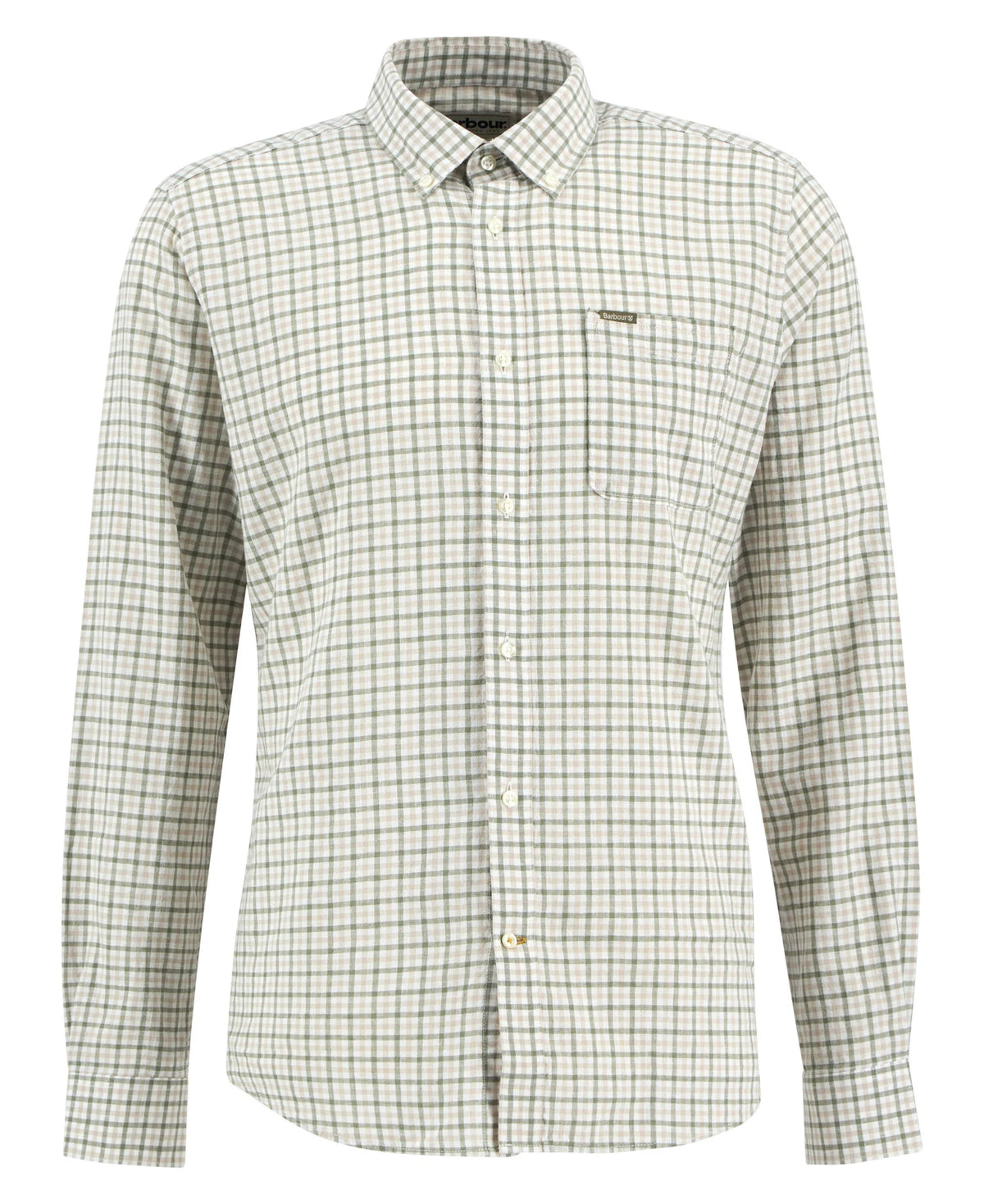 Barbour - Nelson Check Long-Sleeved Tailored Shirt, Stone
