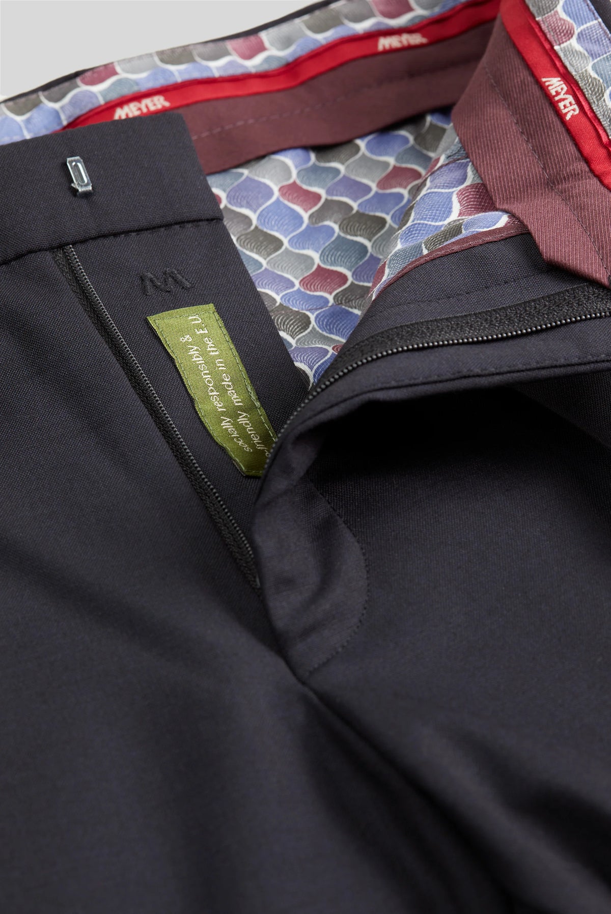Meyer - Roma Wool Blend Trousers, Navy