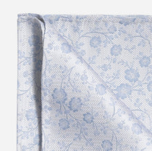 Load image into Gallery viewer, Olymp- Floral Silk Pocket Square, Smoke Blue