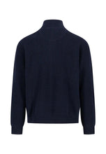 Load image into Gallery viewer, Fynch Hatton - Marino Cashmere Zip-Up Cardigan, Navy
