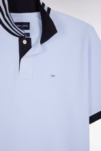 Load image into Gallery viewer, Eden Park - Cotton Contrast Collar Polo Shirt Slim, Light Blue
