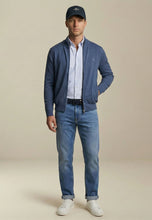 Load image into Gallery viewer, Fynch Hatton - Full-Zip Knitted Sweater, Night