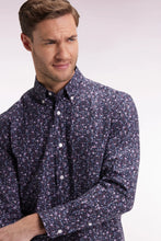 Load image into Gallery viewer, Eden Park - Cotton Straight-Cut Shirt, Navy Floral Pattern