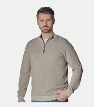 Load image into Gallery viewer, Casa Moda - Knit Troyer Half-Zip Sweater, Beige