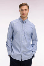 Load image into Gallery viewer, Eden Park - Pinpoint Striped Cotton Shirt, Blue / Green