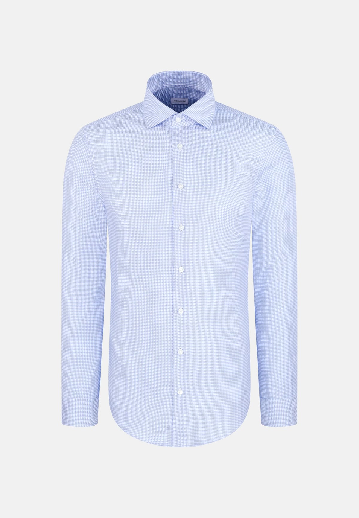 Seidensticker - Slim Fit Shirt, Mid-Blue Structure
