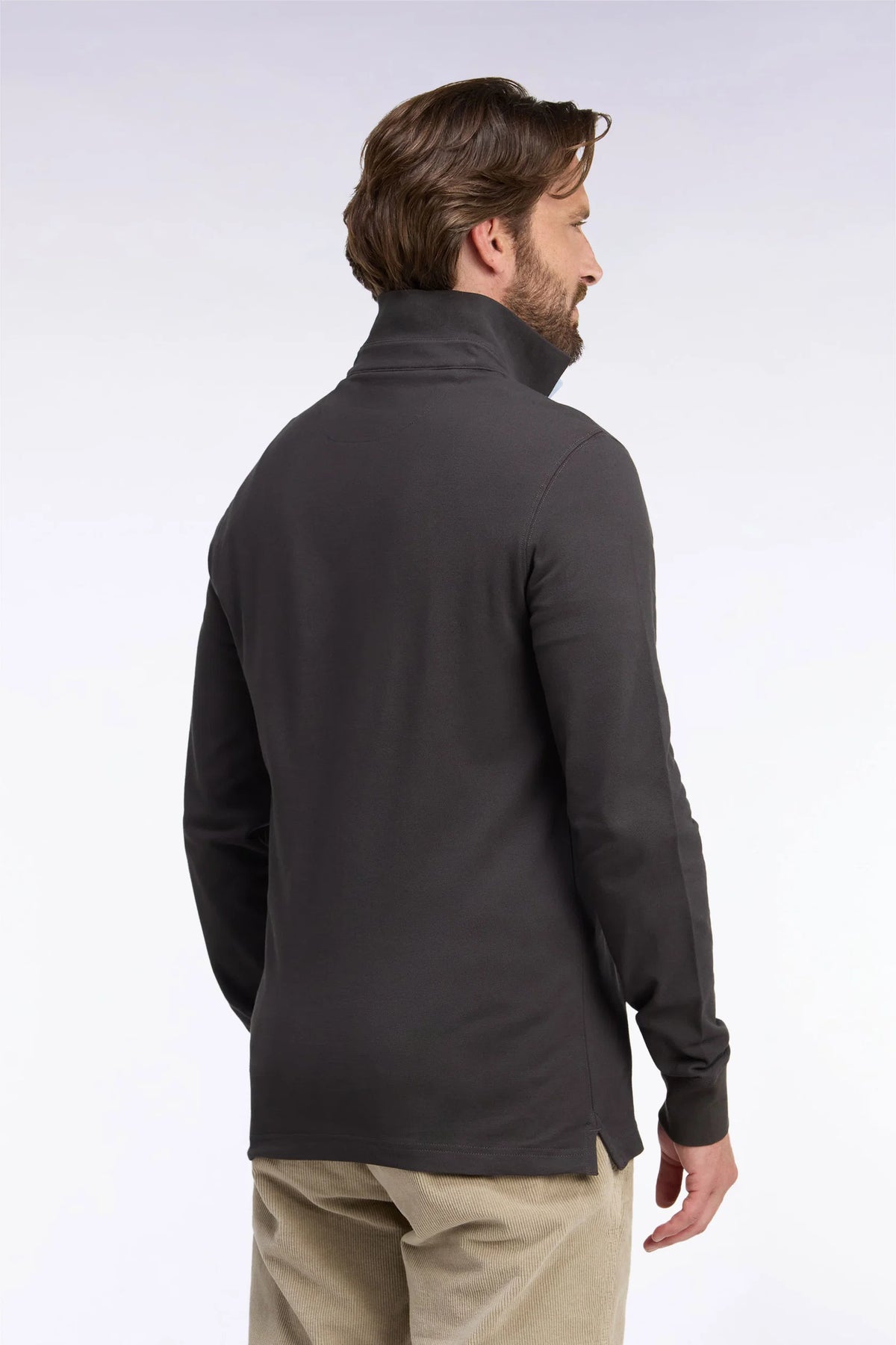 Eden Park - Long Sleeved Stretch Polo, Brown
