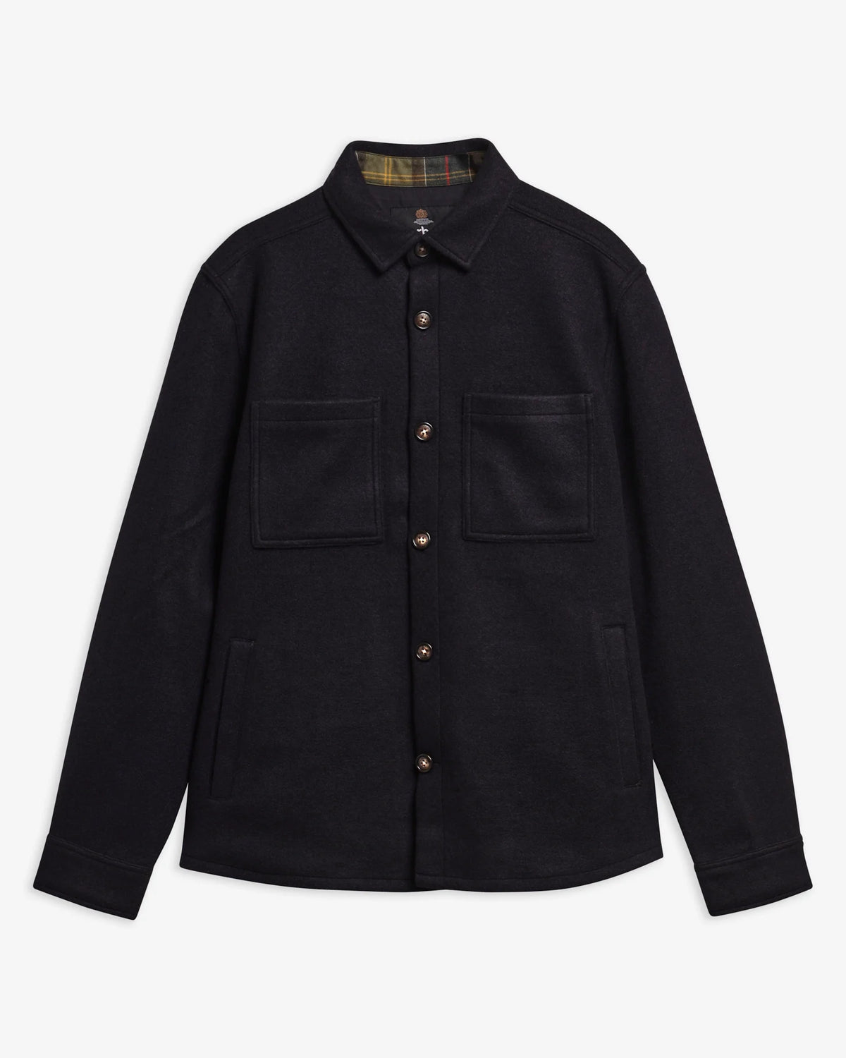 Barbour - Marltown Tailored Fit Wool-Blend Overshirt, Navy Marl