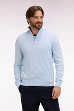 Load image into Gallery viewer, Eden Park - Cotton Trucker Neck Quarter-Zip, Blue