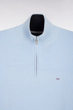 Load image into Gallery viewer, Eden Park - Cotton Trucker Neck Quarter-Zip, Blue