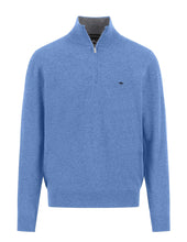 Load image into Gallery viewer, Fynch Hatton - Merino Cashmere, Quarter Zip, Crystal Blue