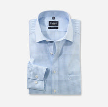 Load image into Gallery viewer, OLYMP - Luxor Modern Fit Business Shirt Global Kent, Bleu Check