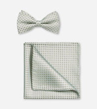 Load image into Gallery viewer, Olymp- Bow Tie/ Pocket Square Silk Pokadot Set, Putty
