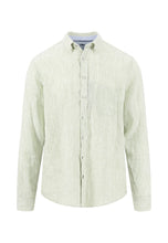 Load image into Gallery viewer, Fynch Hatton - Linen Striped Button-Down Shirt, Avocado