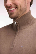 Load image into Gallery viewer, Eden Park - Wool Blend Trucker Neck Quarter-Zip, Coffee Beige