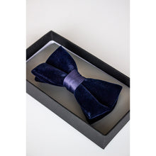 Load image into Gallery viewer, Zazzi - Velvet Bow Tie, Navy