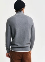 Load image into Gallery viewer, GANT - Cotton Textured Half Zip, Dark Grey Melange