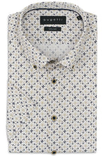 Load image into Gallery viewer, Bugatti - Short-Sleeved Button Down Shirt, Olive Micro-pattern