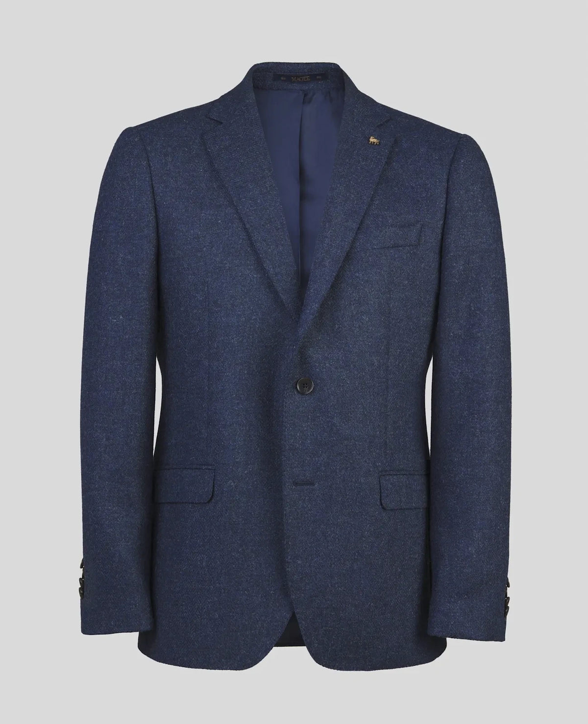 Magee - Classic Fit Ennis Blazer 55051, Blue Herringbone