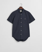 Load image into Gallery viewer, GANT - Reg Micro Print Short Sleeve Shirt, Evening Blue