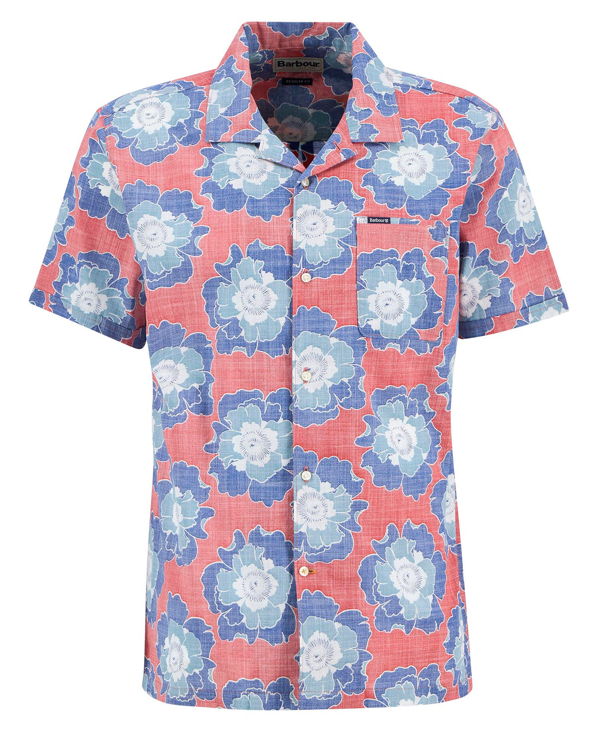 Barbour - Hauxley Printed Short-Sleeved Shirt, Lava