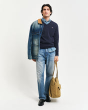 Load image into Gallery viewer, Gant - Superfine Lambswool V-Neck, Dark Navy Melange (S & L Only)