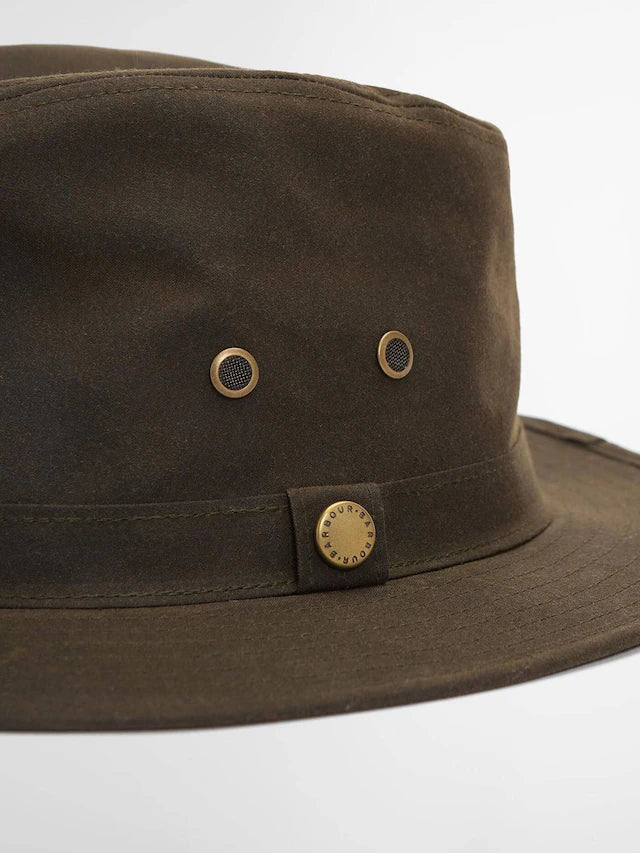 Barbour - Crayton Wax Safari Hat, Olive