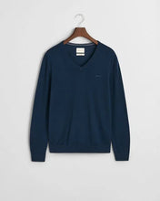 Load image into Gallery viewer, GANT - Extrafine Merino Wool V-Neck, Navy