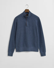 Load image into Gallery viewer, GANT - Sacker Rib Half-Zip, Dark Jeansblue Melange