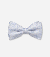 Load image into Gallery viewer, Olymp- Floral Bow Tie Silk, Smoke Blue