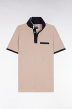 Load image into Gallery viewer, Eden Park - Cotton Short-Sleeved Slim Fit Stretch Polo Shirt, Beige