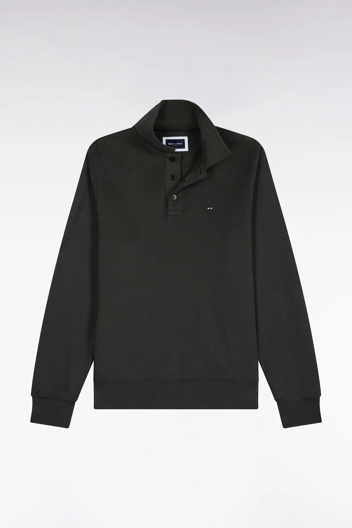 Eden Park - Cotton Polo Sweatshirt, Khaki
