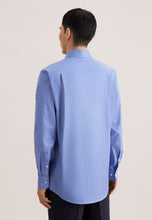 Load image into Gallery viewer, Seidensticker - Regular Fit Business Shirt, Mid-Blue Print