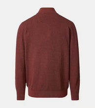 Load image into Gallery viewer, Casa Moda - Knit Troyer Half-Zip Sweater, Dark Red