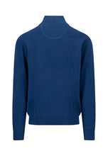 Load image into Gallery viewer, Fynch Hatton - Knitted Cotton Troyer Collar Quarter-Zip, Midnight